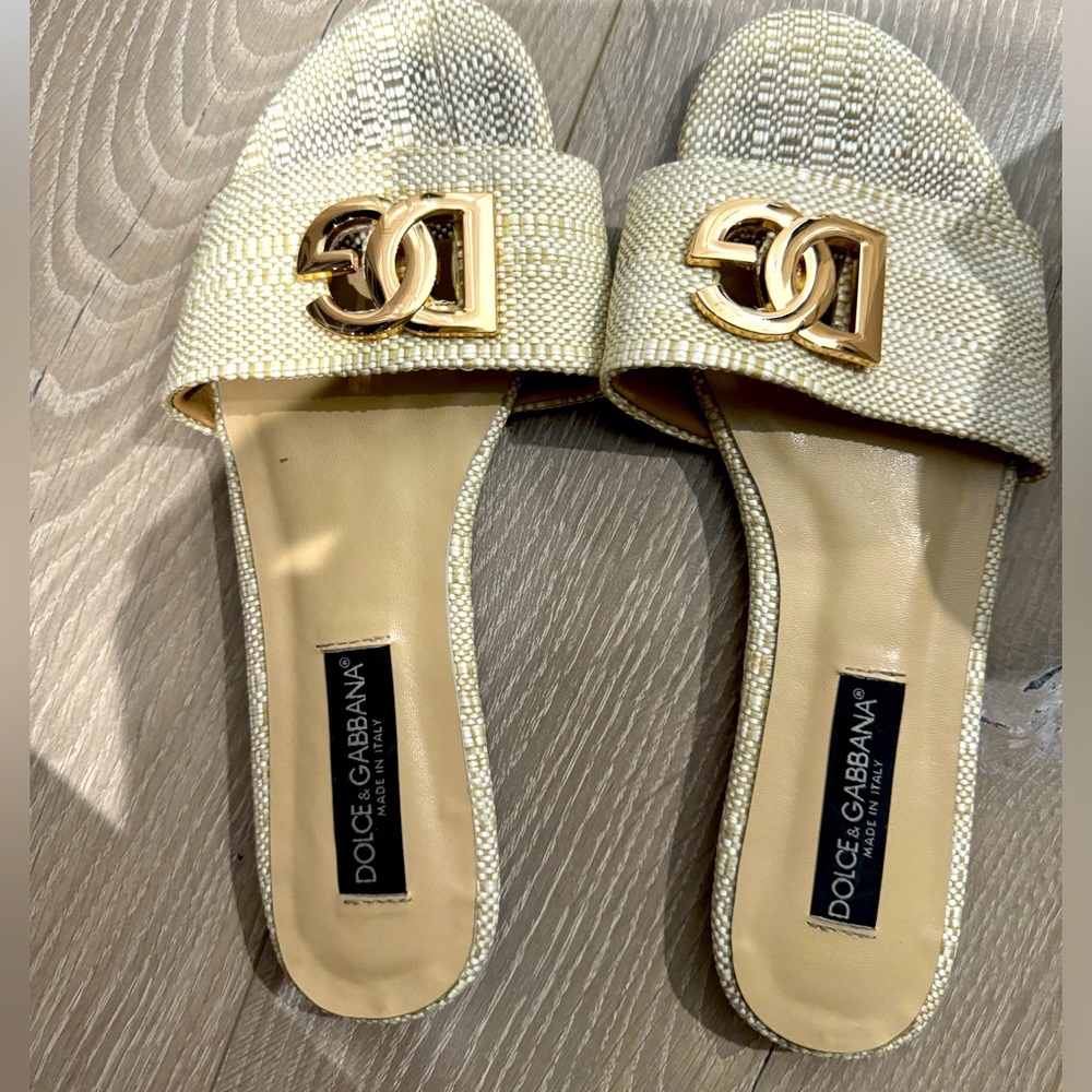 Women's Woven Logo Slide Sandals